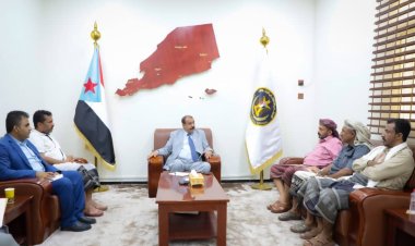 اللواء بن بريك يلتقي قائد القوات الخاصة في محافظة أبين