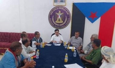 قيادة انتقالي المهرة تستقبل وفد من الاتحاد العام التعاوني السمكي الجنوبي .