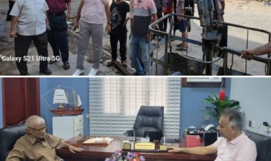 الجاوي يتفقد إزالة البلكونات المنهارة ويلتقي بن غوذل