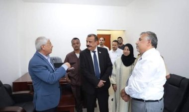 أثناء زيارته التفقدية..  اللواء بن بريك يطلع على الخطط المستقبلية لعمل مكاتب الهيئات المساعدة وفريق الحوار الجنوبي