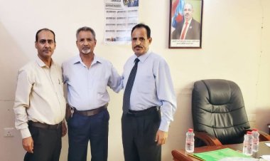 وكيل محافظة الضالع يلتقي رئيس الدائرة الاقتصادية بالأمانة العامة للانتقالي الضالع.