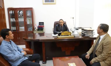 المحافظ بن ماضي يناقش الوضع التمويني للغاز واستكمال الاعمال الانشائية للخزانات بطاقة 600 طن.