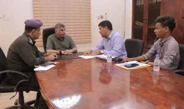 العميد المنهالي يناقش مع مؤسسة مسارات السلام سبل التعاون المشترك لتنفيذ ورشة عمل في مجال إنفاذ القانون