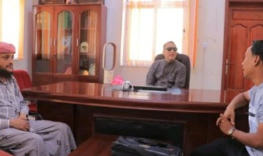 مدير إدارة الشباب والطلاب بانتقالي وادي وصحراء حضرموت يزور جمعية رعاية وتأهيل المكفوفين.