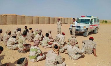 حضرموت.. توجيه معسكر القيعان ينظم محاضرة توعوية عن الإسعافات الأولية لمنتسبي المعسكر