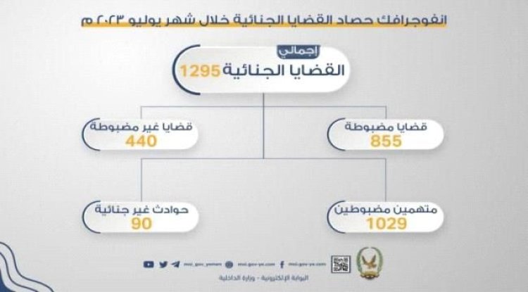 1029 متهما في قبضة الشرطة على ذمة قضايا جنائية خلال يوليو الماضي