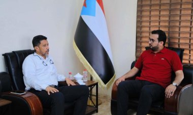 رئيس الهيئة الوطنية للإعلام الجنوبي يستقبل رئيس انتقالي أبين