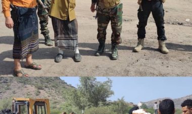 وكيل محافظة الضالع لشؤون المنظمات يتفقد سير العمل في طريق نقيل الربض ويحل إشكالية بين المواطنين والمقاول