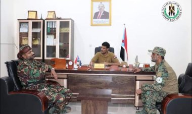 العميد الربيعي يلتقي قائد حزام أبين ويشيد بانتصارات قواتنا على العناصر الإرهابية شرق موديه