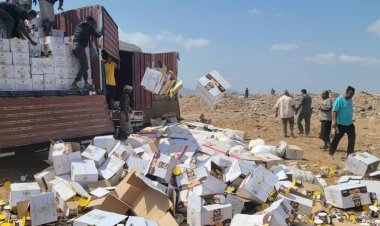 نيابة الصناعة تتلف 9 طن حليب بودرة منتهي الصلاحية بالعاصمة عدن