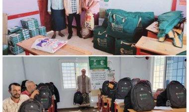 منظمة ديفرستي توزع وسائل تعليمية وحقائب معلمين في محافظة الضالع بدعم من مركز الملك سلمان للإغاثة والأعمال الإنسانية