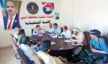 تنفيذية انتقالي أبين تناقش تقرير نزول نائب رئيس الهيئة إلى مديريات يافع