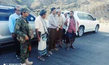 انتقالي أبين يتفقد سير العمل في طريق باتيس – رصد