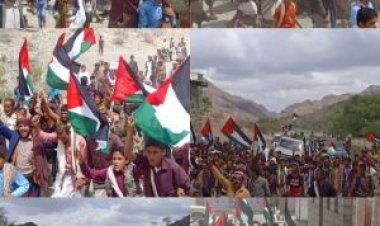 فعالية جماهيرية في جيشان للتضامن مع القضية الفلسطينية وتندد بجرائم الإحتلال