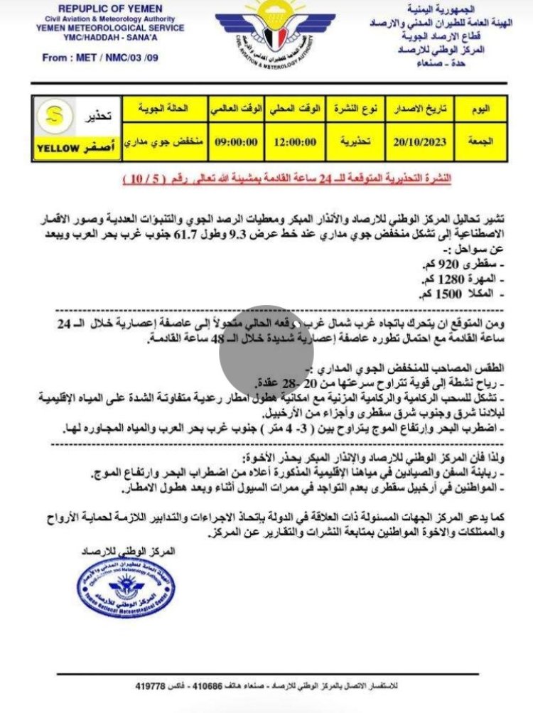 مدير عام خورمكسر يوجه برفع الجاهزية والاستعداد لأي طارئ تحسباً للحالة المدارية " تيج"