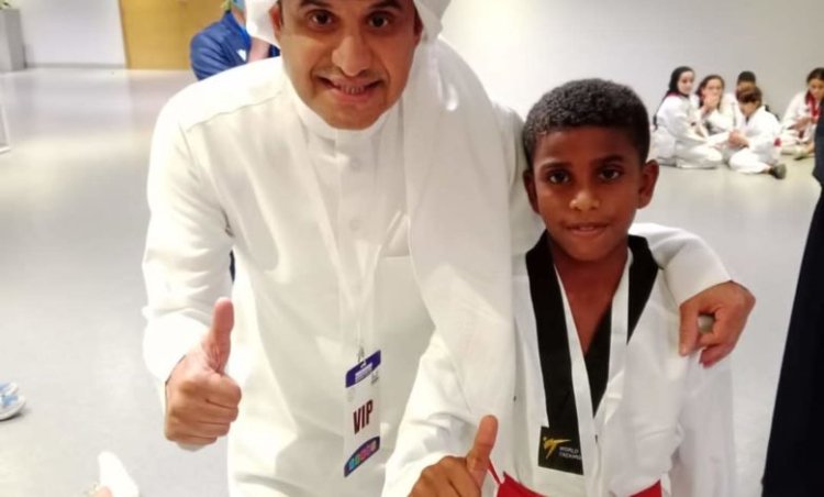 لاعب جزع المهرة عيسى خالد يحرز الميدالية البرونزية في بطولة قطر للتايكوندو