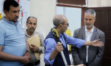 فريق من وزارة الصحة والسكان يزور مركز الأطراف الصناعية وإعادة التأهيل الممول من مركز الملك سلمان بتعز اليمنية