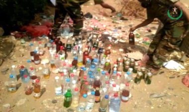 إتلاف كمية من الخمور المضبوطة بلحج
