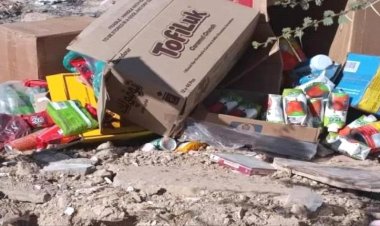 إتلاف مواد غذائية منتهية الصلاحية في مديرية السوم بحضرموت