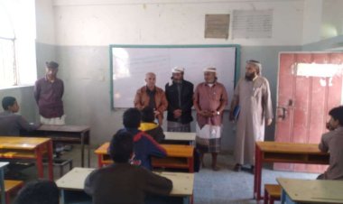 تدشين إختبارات الفصل الدراسي الأول 2023 _ 2024م في عموم مدارس المديرية لودر