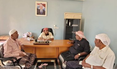 رئيس تنفيذية #انتقالي تريم يلتقي بـ #السلطة المحلية والامن في المديرية.