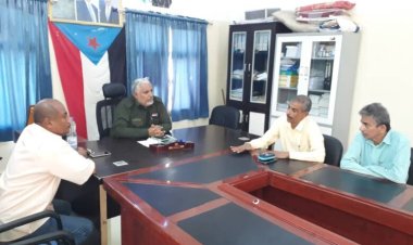 العاصمة عدن.. قيادة انتقالي صيرة تتفقد اوضاع مركز الشرطة ووتطلع على الحالة الامنية في المديرية.