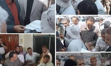 تنفيداً لتوجيهات النائب العام..  محامي عام الأموال ورئيس نيابة الأموال العامة ينفذان نزولاً ميدانياً للمنطقة الحرة وجمرك عدن