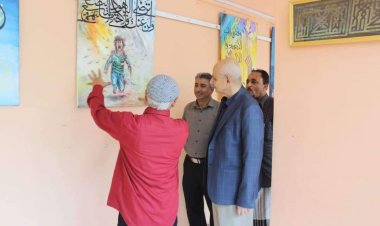 انتقالي العاصمة عدن يدشن معرض "لبيب" التشكيلي للحروف العربية