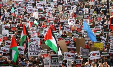الآلاف يتظاهرون في لندن تضامنا مع غزة
