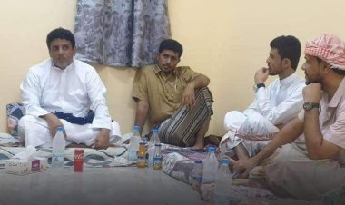 الشيخ  باكريت يزور سكن طلاب محافظة المهرة في العاصمة عدن