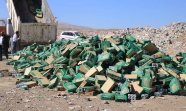 إتلاف 21 طناً من منتج مشروب الطاقة (كاراباو) المقلد بمأرب