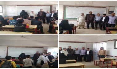 الضالع.. مدير عام قعطبة يتفقد سير العملية التعليمية بمدرسة 26 سبتمبر بمنطقة سليم