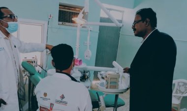 المدير العام لمديرية حريضة " الجعيدي" يدشن مشروع الطبيب الزائر بمستشفى حريضة