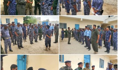 النقيب الخلاقي يشدد على رفع الحس الأمني و الجاهزية والانضباط لمنتسبي أمن مديرية غيل باوزير