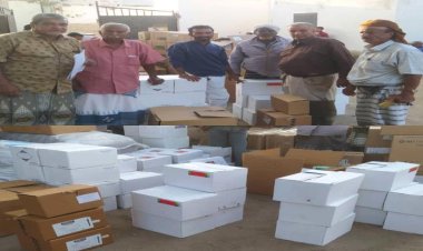 مكتب الزراعة بأبين يتسلم معدات الحملة البيطرية ضد أمراض الجذري والطاعون والديدان المعوية