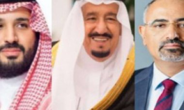الرئيس الزُبيدي يهنئ ملك السعودية وولي عهده بيوم التأسيس