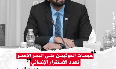 "البيض: هجمات الحوثيين على البحر الأحمر تهدد الاستقرار الإنساني"