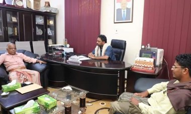 الشيخ بن حبريش يلتقي الأمين العام المساعد لمؤتمر حضرموت الجامع لشؤون الساحل والهضبة الأستاذ وديع جوبان