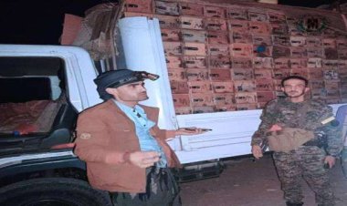 قوات الحزام الأمني بأبين تستعيد شاحنة محملة بصناديق خلايا نحل بأحور