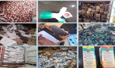 هيئة المواصفات والمقاييس ترفض وتتلف منتجات مخالفة في ميناء المنطقة الحرة بعدن ومنفذ شحن بالمهرة ومحافظة مأرب