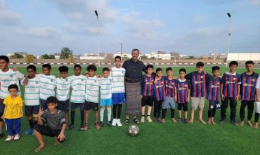 برعاية العميد أوسان العنشلي .. مباراة ودية بين فريقي الاشبال والمدينة من أطفال العاصمة عدن