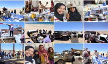 بتوجيهات من الرئيس الزُبيدي..نيران سوقي تسلم أكثر من 100 أسرة سلل غذائية لأهالي منطقة القعوة