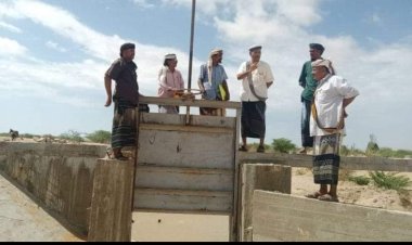 انتقالي أحور والسلطة المحلية يتفّقدان منشآت الري في المديرية