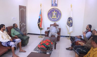 رئيس تنفيذية انتقالي شبوة يناقش أوضاع تنفيذيات انتقالي حطيب والصعيد وحبان