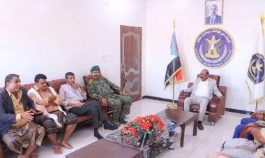 رئيس تنفيذية انتقالي شبوة يلتقي قائد اللواء السابع صاعقة بالمحافظة