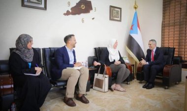 نائب رئيس الهيئة الوطنية للإعلام الجنوبي يلتقي وفد مكتب المبعوث الدولي بالعاصمة عدن