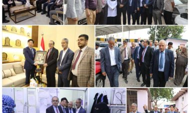 وزير الصحة يلتقي القائم بأعمال السفارة الصينية لدى بلادنا ويزورا مستشفى الصين