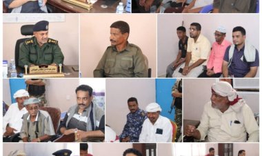 رئيس إنتقالي غيل باوزير يطلع على نشاط إدارة الأمن والشرطة في المديرية