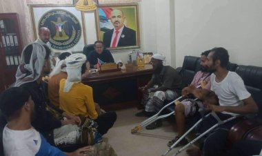 رئيس تنفيذية انتقالي لحج يلتقي مدير مكتب الشهداء بالمحافظة