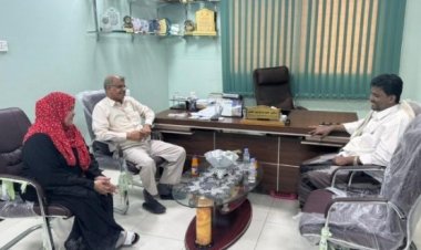 مدير مكتب وزارة الصحة يلتقي مدير عام مديرية حجر